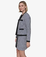 Karl Lagerfeld Paris Women's Open-Front Jacket