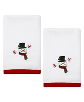 Avanti Winter Snowman Cotton Fingertip Towel, 18" x 11"