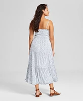 And Now This Petite Smocked Tiered Midi Dress, Exclusively at Macy's