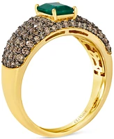 Le Vian Emerald (5/8 ct. t.w.) & Chocolate Diamond (1 ct. t.w.) Ring in 14k Honey Gold