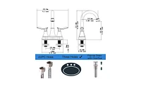 Slickblue 2-Handle 4-Inch Brushed Nickel Bathroom Faucet for Vanity Sinks with Pop-Up Drain