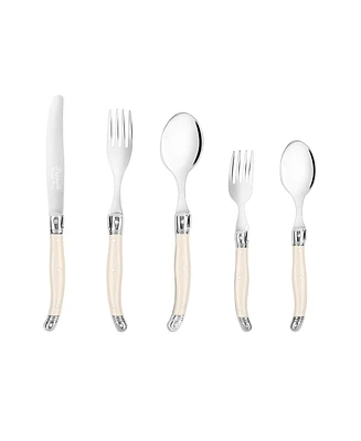 French Home Laguiole Connoisseur 20-Piece Flatware Set with Handles