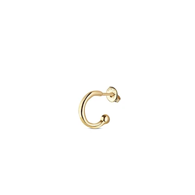 UNOde50 Metal Alloy Piercing Type Hoop Earring