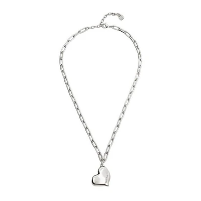 UNOde50 Sterling Silver-Plated Metal Alloy Medium Size Heart Necklace