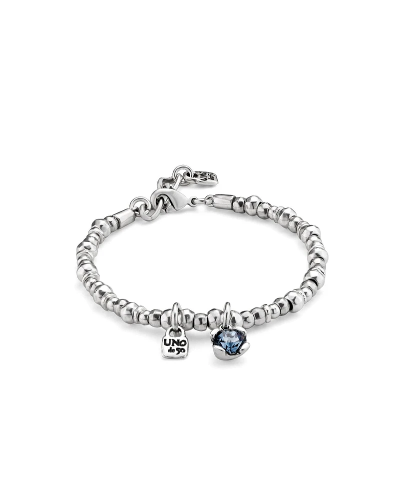 UNOde50 Sterling Silver Metal Alloy Bracelet with Bead Trimmings