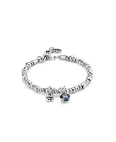 UNOde50 Sterling Silver Metal Alloy Bracelet with Bead Trimmings