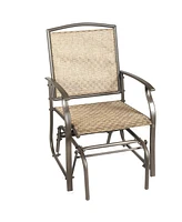 Sugift Steel Frame Garden Swing Single Glider Chair Rocking Seating