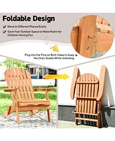 Vebreda Eucalyptus Chair Foldable Outdoor Wood Lounger Chair