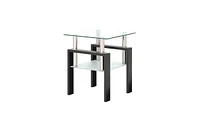 Slickblue Modern Tempered Glass Coffee Table and End Table for Stylish Living Room Decor