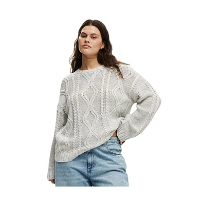 Cotton On Women's Oversized Cable Sweater