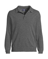 Lands' End Men's Long Sleeve Cashmere Sweater Polo