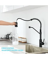 Flynama Pull out Touchless Single Handle Kitchen Faucet with MotionSense In Black