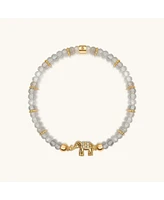 Karma and Luck Mind Nourisher - Labradorite Elephant Charm Bracelet