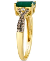 Le Vian Emerald (1-1/5 ct. t.w.), Chocolate Diamond (1/5 ct. t.w.) & Nude Diamond (1/20 ct. t.w.) Ring in 14k Honey Gold