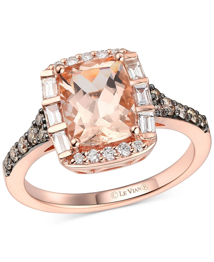 Le Vian Morganite (1-1/2 ct. t.w.) & Diamond (1/2 ct. t.w.) Ring in 14k Rose Gold