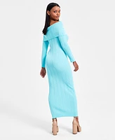 Bar Iii Women's Off-The-Shoulder Sweater Dress, Exclusively at Macy's