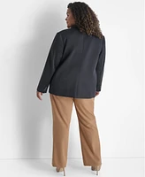 Dkny Plus Double Breasted Notch-Collar Jacket