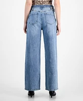 Bar Iii Women's High-Rise Wide-Leg Denim Jeans, Exclusively at Macy's