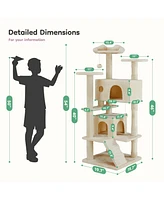 Streamdale Furniture Multi-Tiered Cat Tree Haven Climb, Nap, and Play to Your Heart's Content