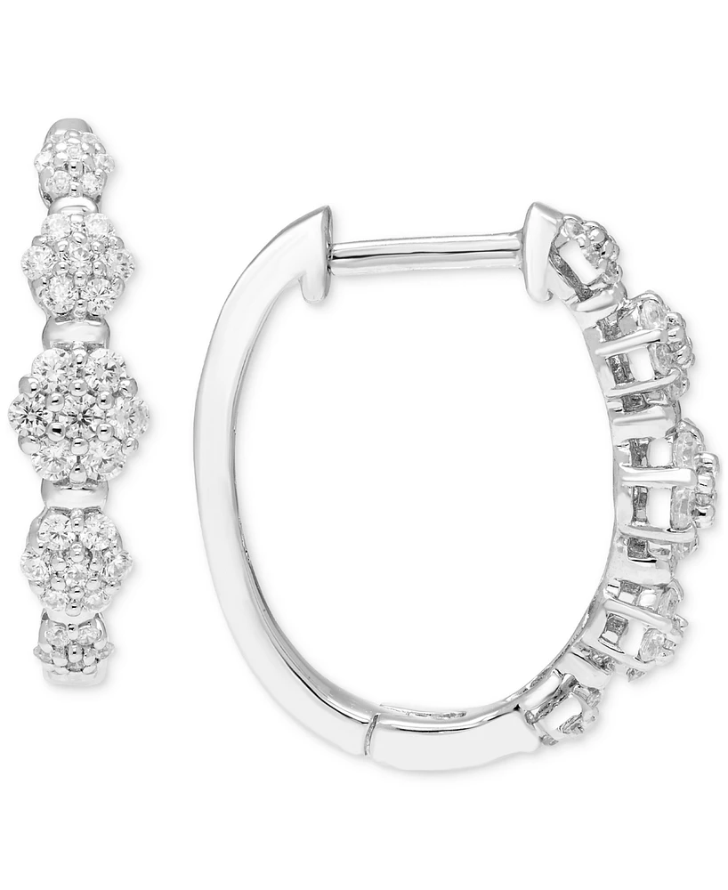 Diamond Hoop Earrings (1/2 ct. t.w.) in Sterling Silver