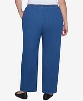 Alfred Dunner Plus Lake Victoria Pull-On Average Length Denim Jean