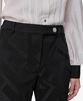 Karl Lagerfeld Paris Women's Patterned Wide-Leg Pants