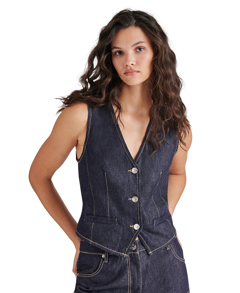 Steve Madden Women's Selene Cotton Denim Vest