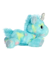 Aurora Small Blueberryripple Unicorn Bright Fancies Vibrant Plush Toy Blue 7"