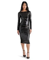 Steve Madden Women's Ronan Sequinned Boat-Neck Dress