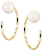 Macy's Freshwater Pearl (4mm) Threader Earrings in 14k Yellow Gold