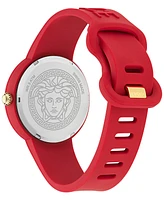Versace Women's Swiss V-Pop Red Silicone Strap Watch 39mm