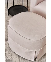 Streamdale Furniture Swivel Barrel Chair Set: Beige, Round, Comfy