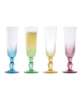 Anton Studio Designs Swirl Champagne Flutes, Set of 4