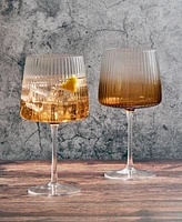 Anton Studio Designs Empire Gin Glasses Amber, Set of 2