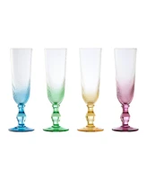 Anton Studio Designs Swirl Champagne Flutes, Set of 4