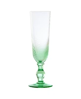 Anton Studio Designs Swirl Champagne Flutes, Set of 4