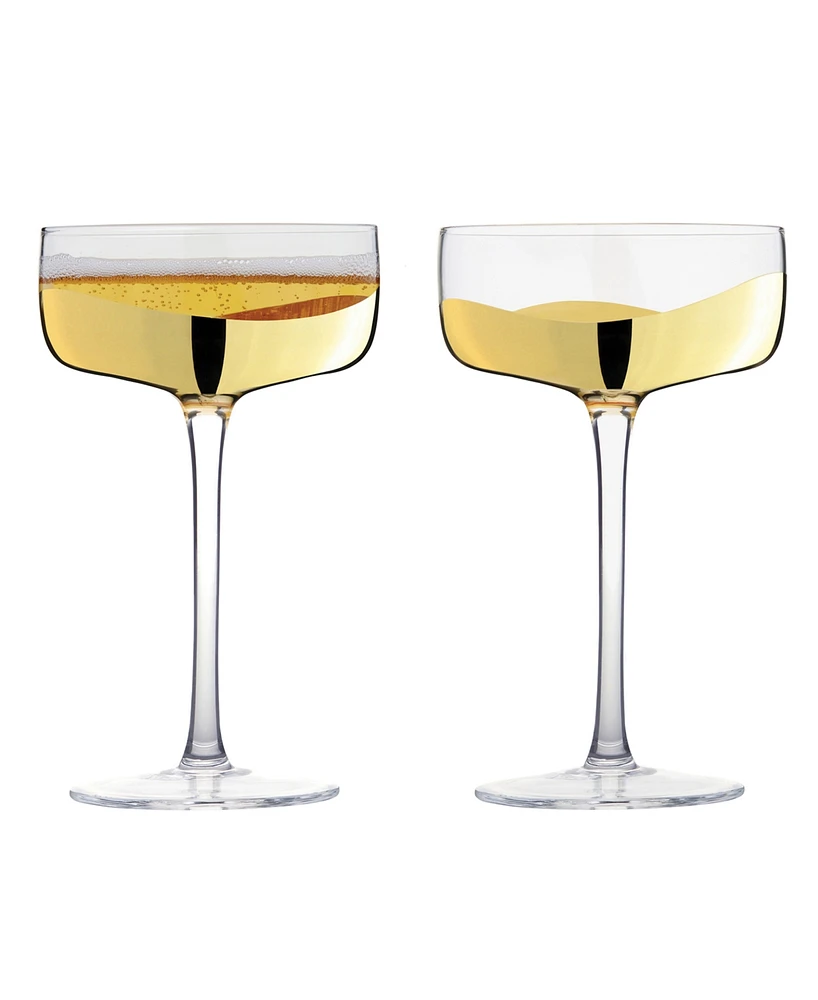 Anton Studio Designs Wave Champagne Coupes, Set of 2