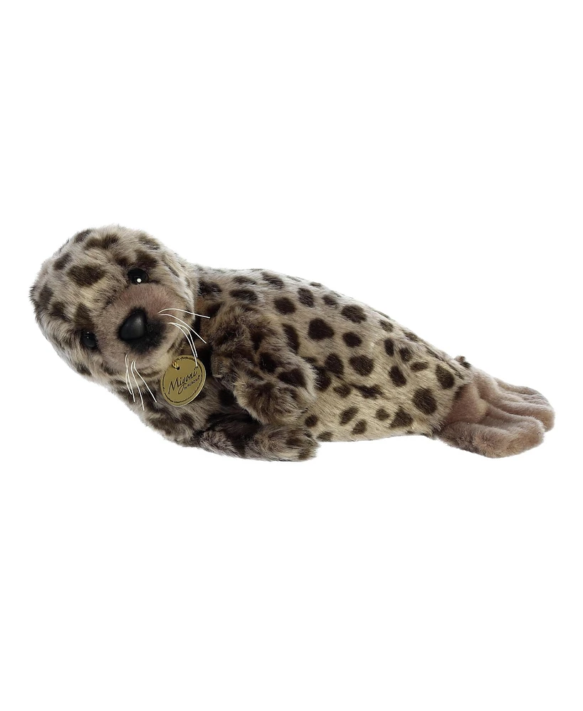 Aurora Medium Harbor Seal Miyoni Realistic Plush Toy Brown 11"