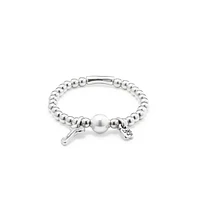 UNOde50 Sterling Silver Center Cultivated Pearl Metal Bracelet