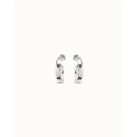 UNOde50 Sterling Silver Metal Clad Hoop Earrings