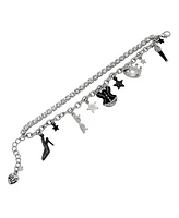 Betsey Johnson Faux Stone Midnight Magic Corset Charm Bracelet