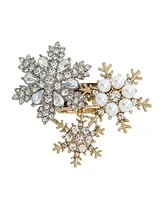 Betsey Johnson Faux Stone Snowflake Cluster Cocktail Ring