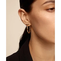 UNOde50 Metal Clad Hoop Earrings