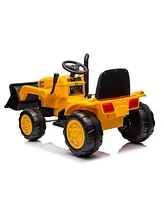 Streamdale Furniture 12V Ride-On Tractor with Front Loader and Remote Control