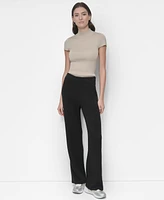 Dkny Women's Knit Pull-On Wide-Leg Pants