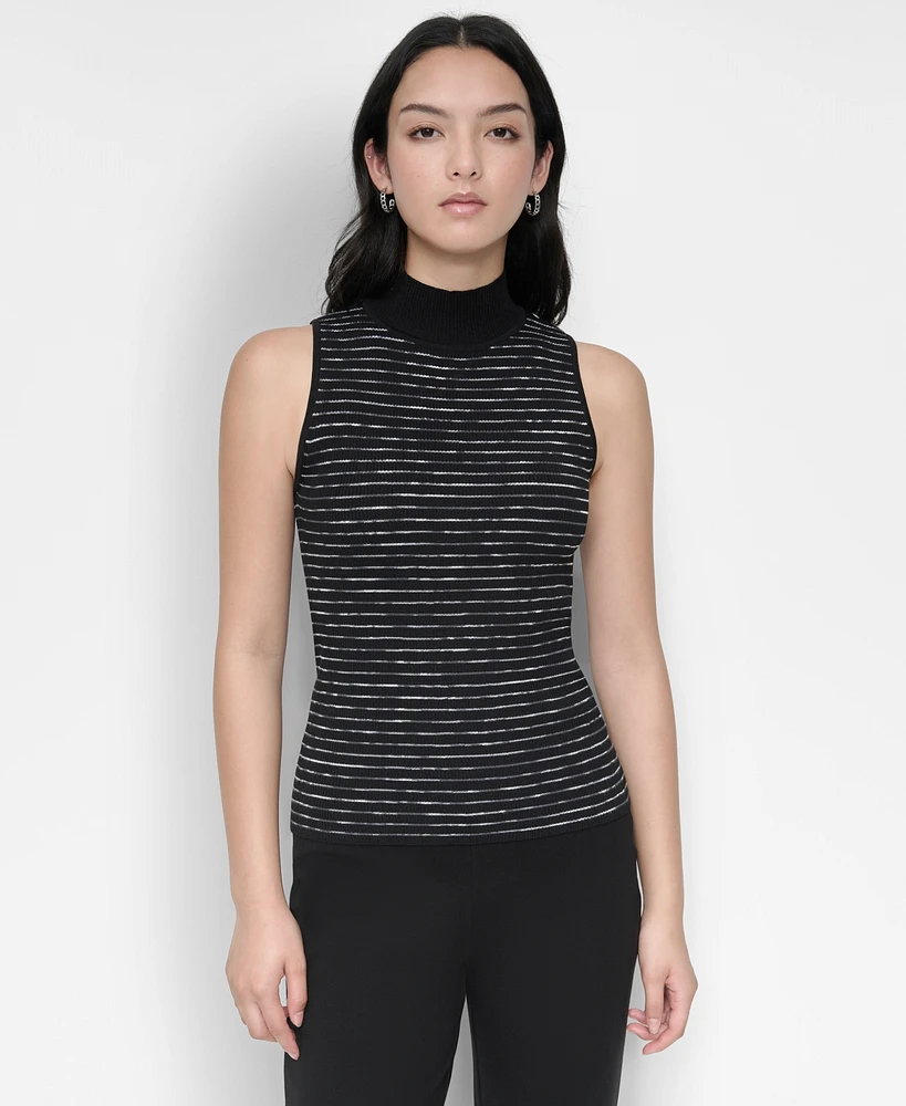 Dkny Women's Sleeveless Mock-Neck Sweater