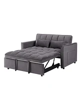 Streamdale Furniture Versatile Velvet Sofa Bed Loveseat, Bed, Couch for Home, Office