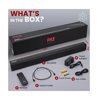 Pyle Wave Base Wireless Bluetooth Streaming Tabletop Soundbar, Digital Speaker System with Remote Control and Hdmi (Arc)