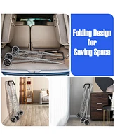 Sugift Portable Folding Shopping Cart Utility for Grocery Laundry