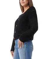 Sam Edelman Women's Ramona Cotton Lightweight Beaded Cardigan Jacket